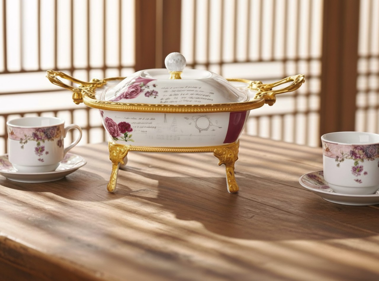 Wadah Saji Persegi Klasik motif Eternity MC35